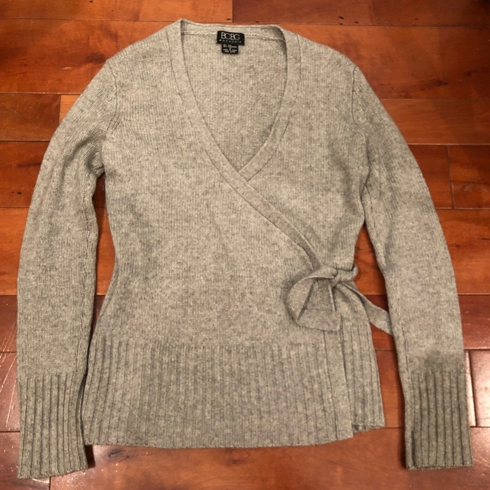 BCBG Silk/Cashmere Wrap Sweater